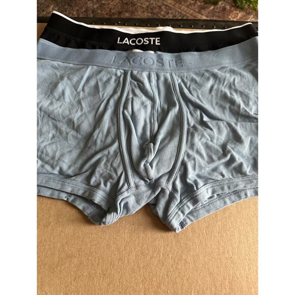 VTG NWOT LaCoste Brazilian trunk underwear 3 pairs black blue size XL - Picture 5 of 6